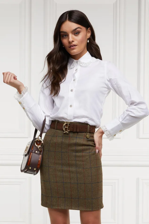 Holland Cooper Regency Skirt Glen Green Women Tailoring
