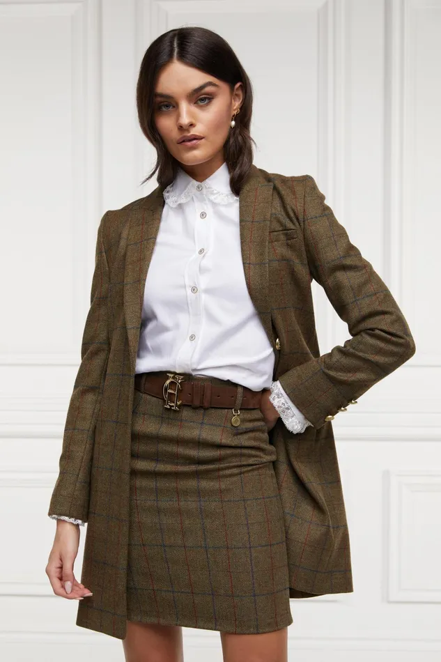 Holland Cooper Regency Skirt Glen Green Women Tailoring