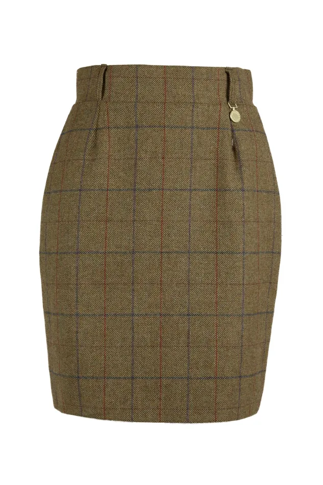 Holland Cooper Regency Skirt Glen Green Women Tailoring
