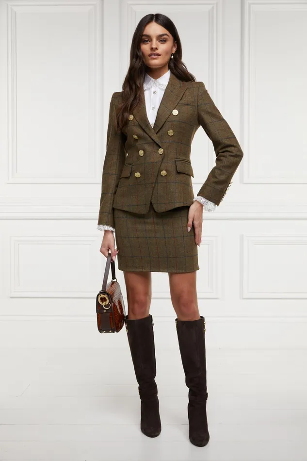 Holland Cooper Regency Skirt Glen Green Women Tailoring