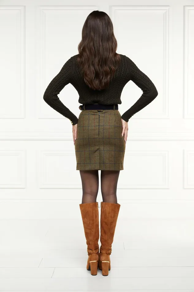 Holland Cooper Regency Skirt Glen Green Women Tailoring