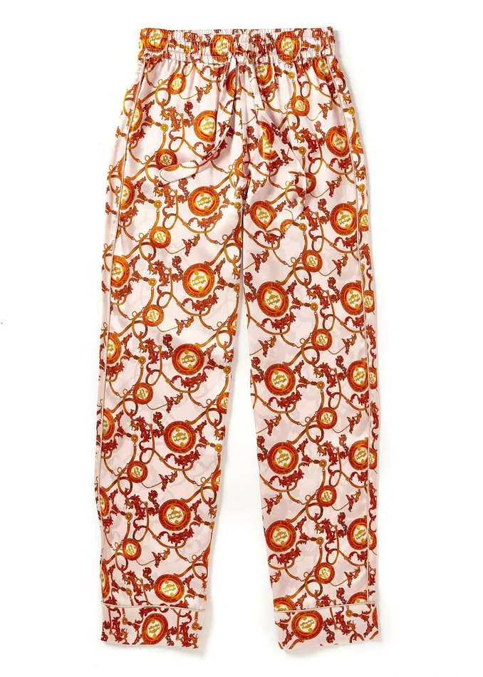 Holland Cooper Silk Pyjama Trouser Blush Women Sleepwear