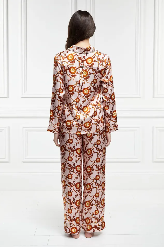Holland Cooper Silk Pyjama Trouser Blush Women Sleepwear