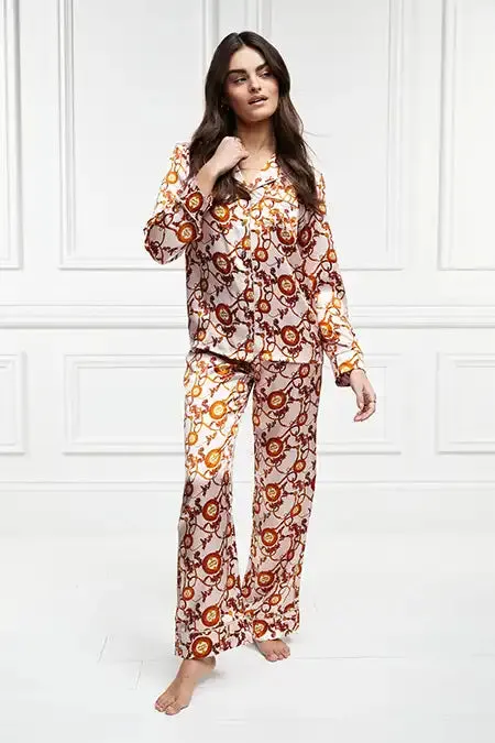 Holland Cooper Silk Pyjama Trouser Blush Women Sleepwear