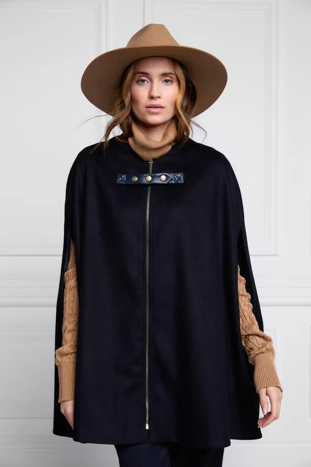 Holland Cooper Slim Cape Soft Navy Women Tailoring