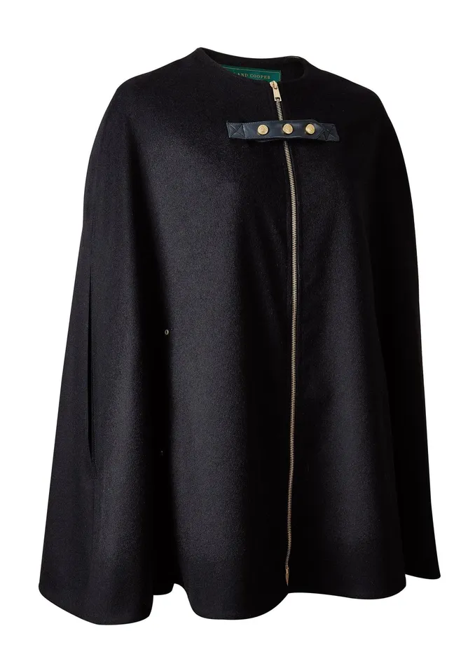 Holland Cooper Slim Cape Soft Navy Women Tailoring