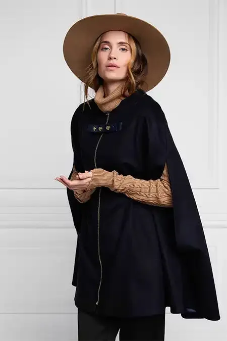 Holland Cooper Slim Cape Soft Navy Women Tailoring