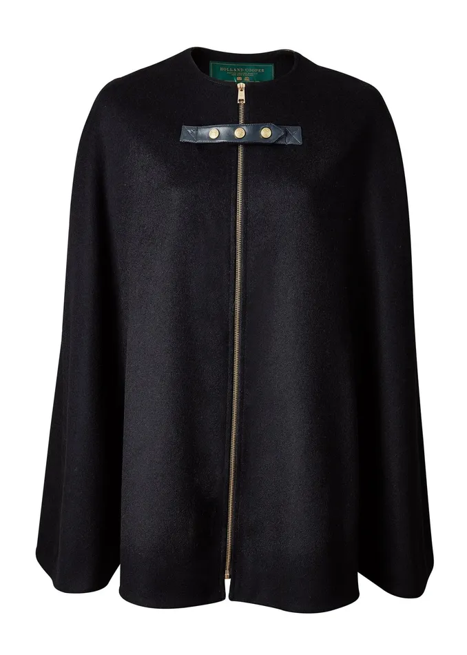 Holland Cooper Slim Cape Soft Navy Women Tailoring