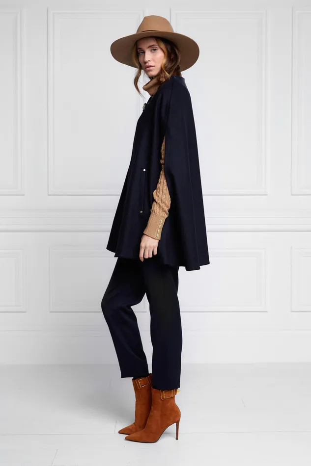 Holland Cooper Slim Cape Soft Navy Women Tailoring