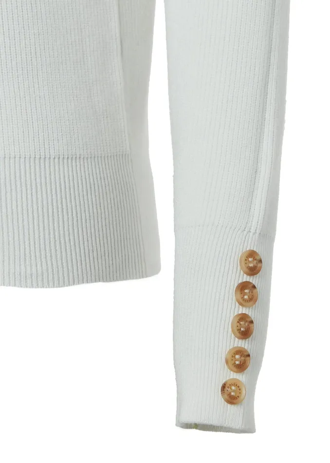Holland Cooper Tara High Neck Knit Natural Women Knitwear Holland Cooper Tara High Neck Knit Natural Women Knitwear
