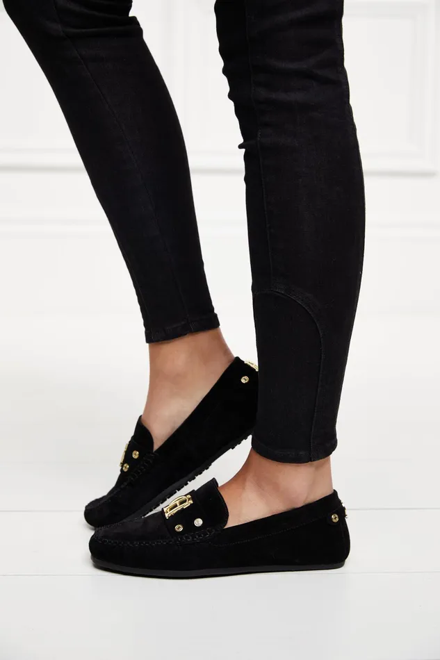 Holland Cooper The Driving Loafer Black Women Loafers Holland Cooper The Driving Loafer Black Women Loafers