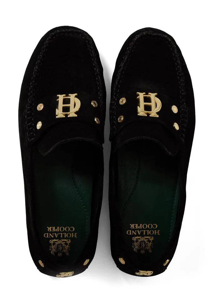 Holland Cooper The Driving Loafer Black Women Loafers Holland Cooper The Driving Loafer Black Women Loafers