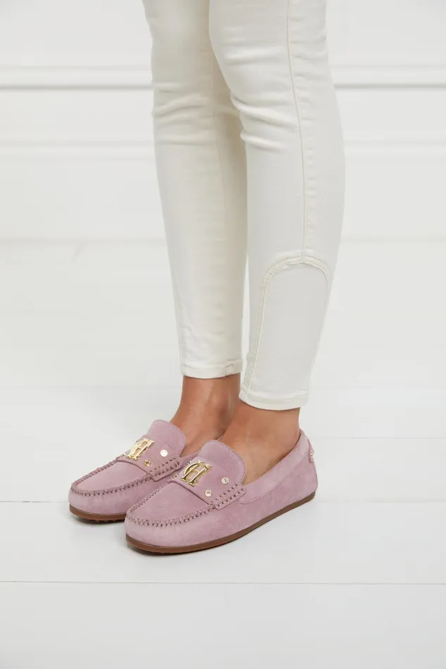 Holland Cooper The Driving Loafer Soft Pink Suede Women Loafers Holland Cooper The Driving Loafer Soft Pink Suede Women Loafers
