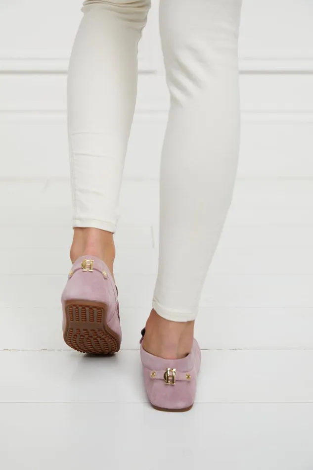 Holland Cooper The Driving Loafer Soft Pink Suede Women Loafers Holland Cooper The Driving Loafer Soft Pink Suede Women Loafers