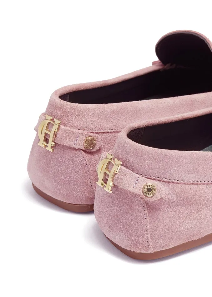 Holland Cooper The Driving Loafer Soft Pink Suede Women Loafers Holland Cooper The Driving Loafer Soft Pink Suede Women Loafers
