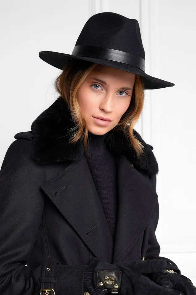 Holland Cooper Trilby Hat Black Women Hats and Headbands Holland Cooper Trilby Hat Black Women Hats and Headbands