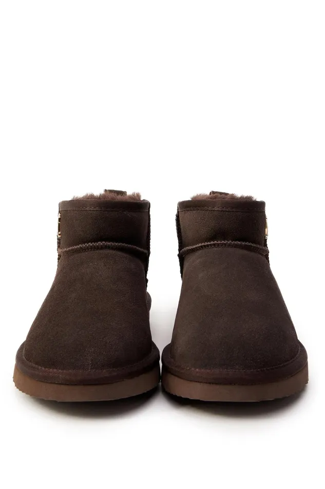 Holland Cooper Ultra Mini Shearling Boot Chocolate Women Shearling Holland Cooper Ultra Mini Shearling Boot Chocolate Women Shearling
