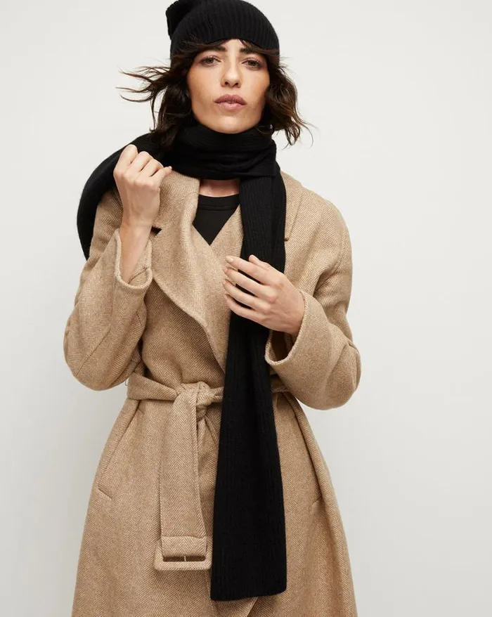 Home and Accessories Shop Veronica Beard Cashmere Ribbed Scarf Black