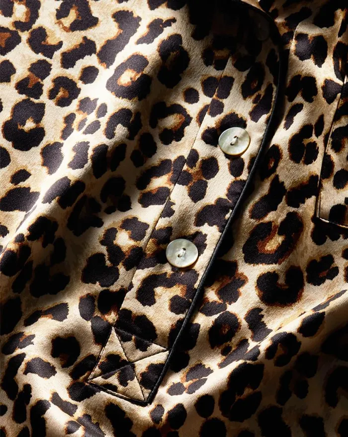Home and Accessories Shop Veronica Beard Mulberry Silk Nightshirt Leopard