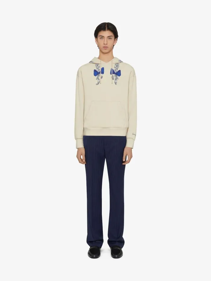 Hoodie In Fleece With Hair Print Clay Men Givenchy Sweatshirts and Hoodies