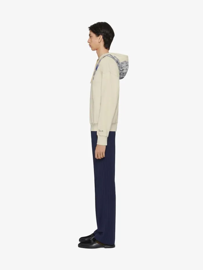 Hoodie In Fleece With Hair Print Clay Men Givenchy Sweatshirts and Hoodies
