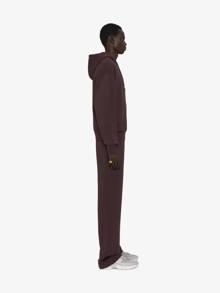 Hoodie In Fleece With Signature Burgundy Men Givenchy Sweatshirts and Hoodies