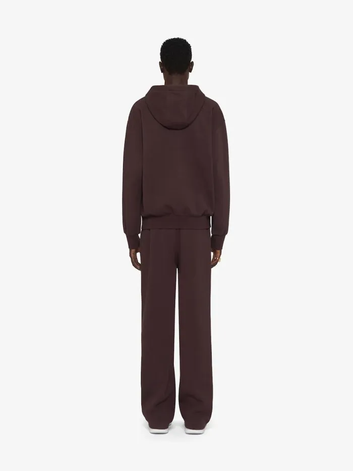 Hoodie In Fleece With Signature Burgundy Men Givenchy Sweatshirts and Hoodies