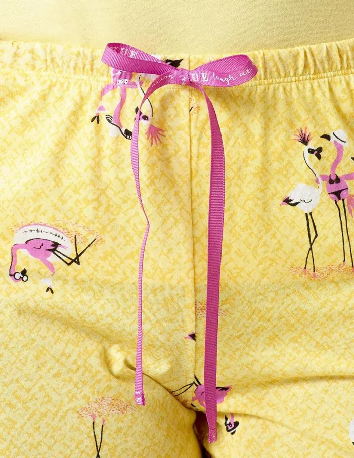 Hue Free Time Flamingos PJ Capri Mimosa Women Plus Size