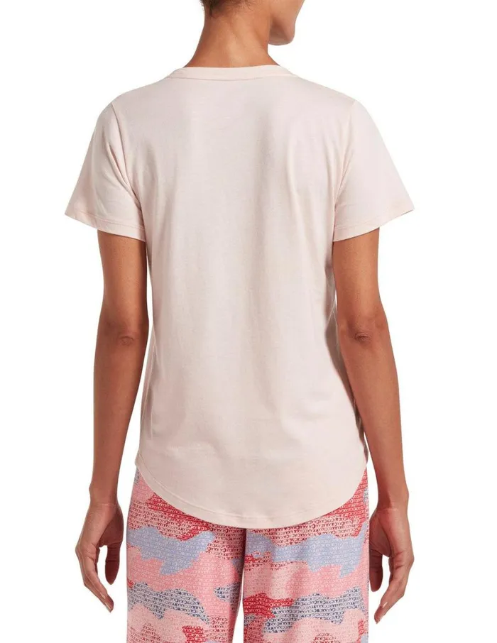 Hue Show Your Love Short Sleeve Tee Pink Dogwood Women Tops