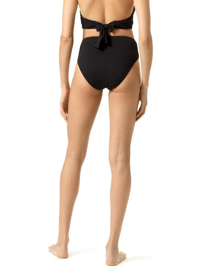 Hue Tropical Breeze Reversible High Rise Bikini Bottom Black Women Bottoms