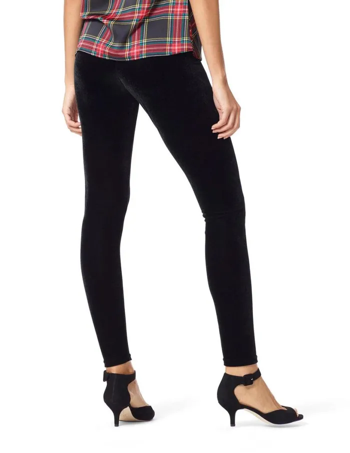 Hue Velvet HiRise Legging Black Women Velvet
