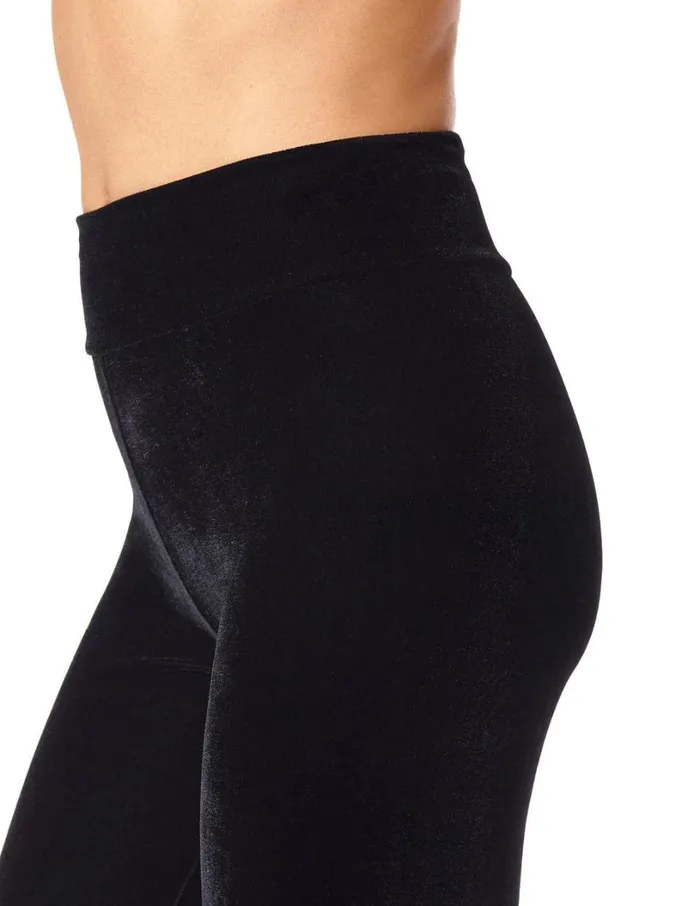 Hue Velvet HiRise Legging Black Women Velvet