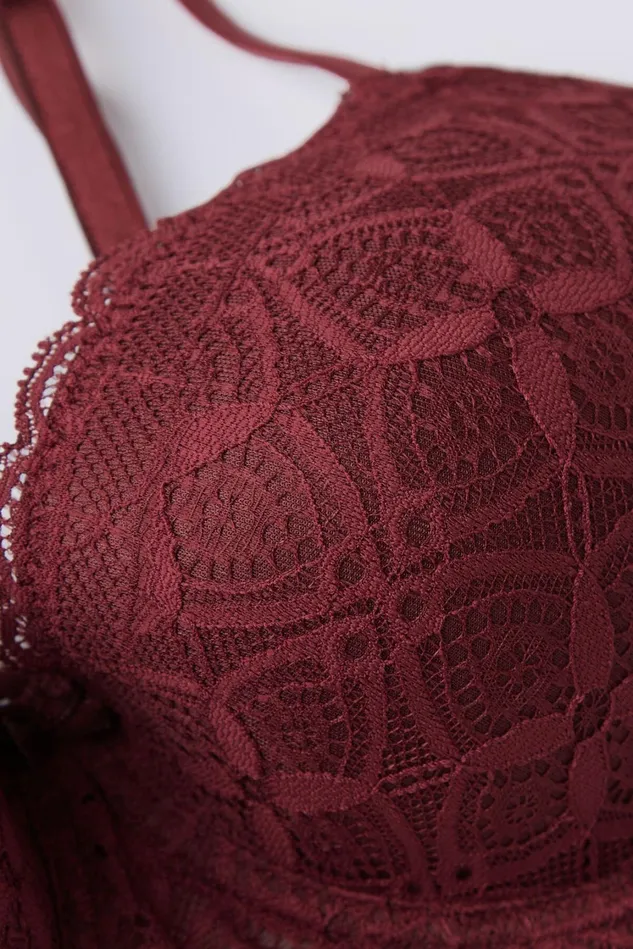 Intimissimi Balconette Women Sofia Balconette Bra In Lace Burgundy 653j 8211 Folk Red