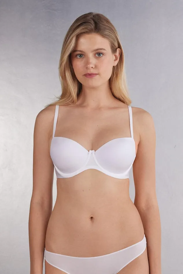 Intimissimi Balconette Women Sofia Natural Lift Balconette Bra In Ultralight Microfiber White 001 8211 White Intimissimi Balconette Women Sofia Natural Lift Balconette Bra In Ultralight Microfiber White 001 8211 White