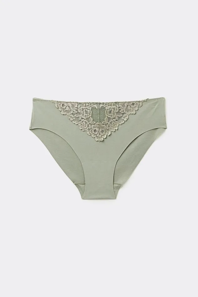 Intimissimi Bikini Panties Women Pretty Flowers Seamless Cotton Panties Green 657j 8211 Fade Green