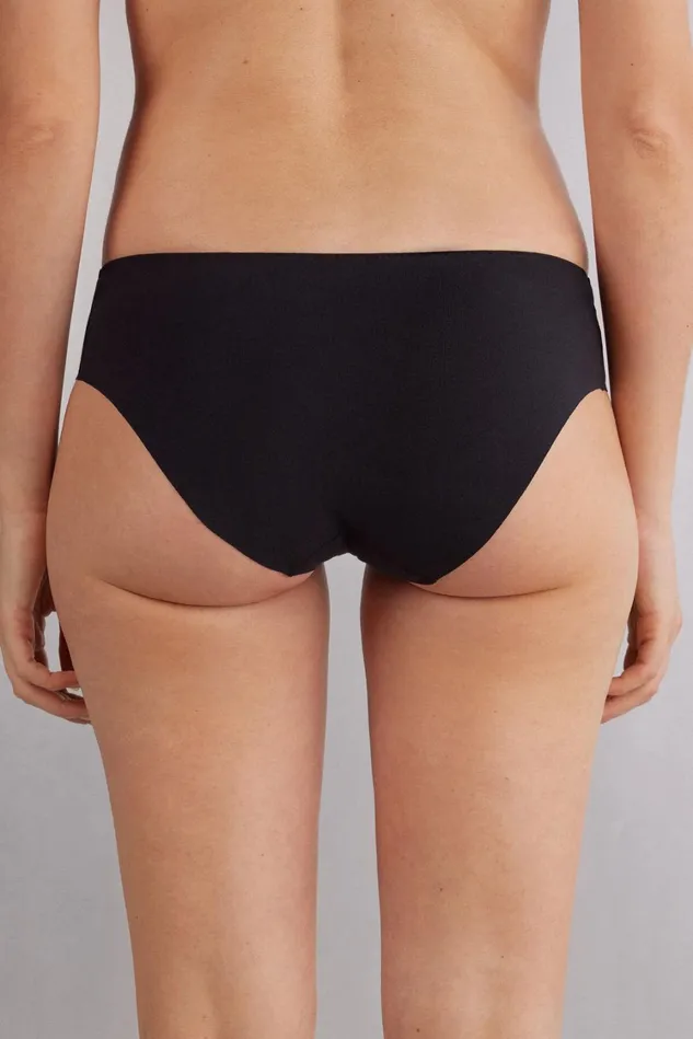 Intimissimi Bikini Panties Women Pretty Flowers Seamless Cotton Panties Multicolor 9887 8211 Blackivory