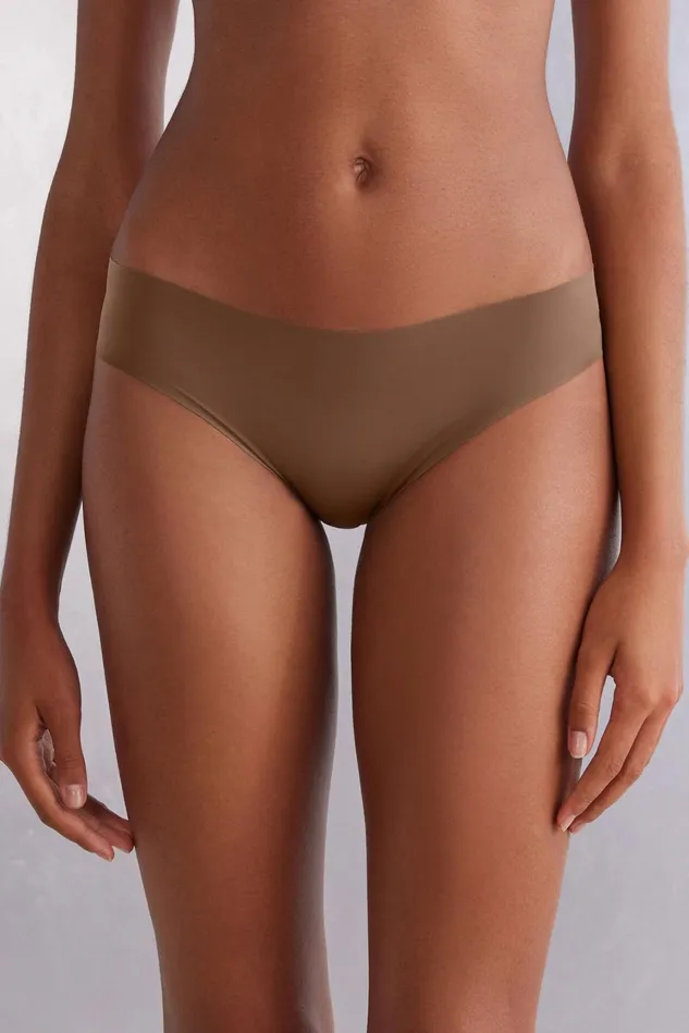 Intimissimi Bikini Panties Women Seamless Microfiber Panties Natural 502i 8211 Caramel