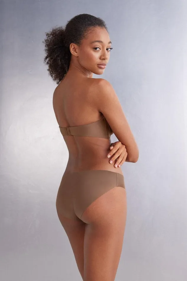 Intimissimi Bikini Panties Women Seamless Microfiber Panties Natural 502i 8211 Caramel