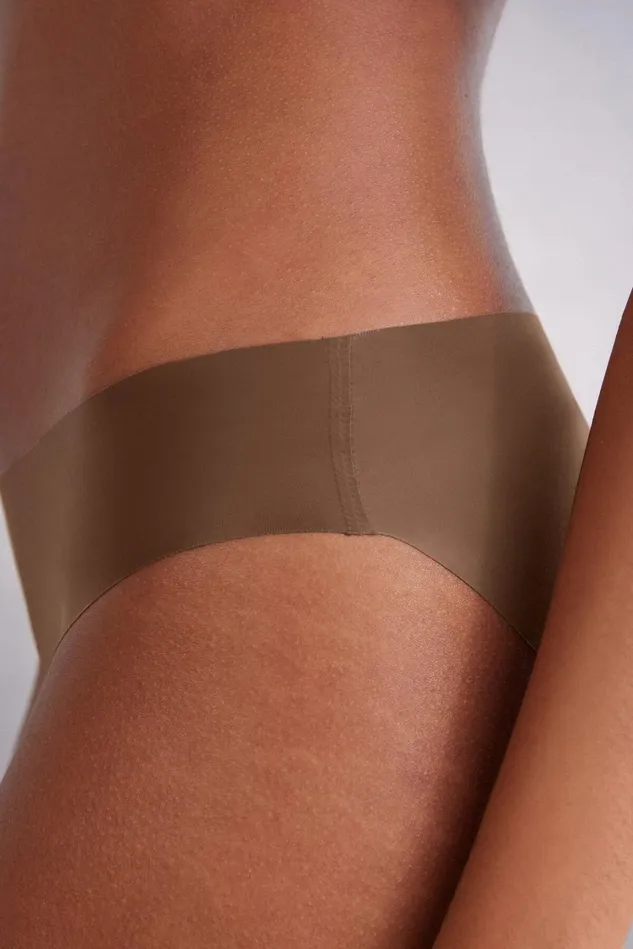 Intimissimi Bikini Panties Women Seamless Microfiber Panties Natural 502i 8211 Caramel