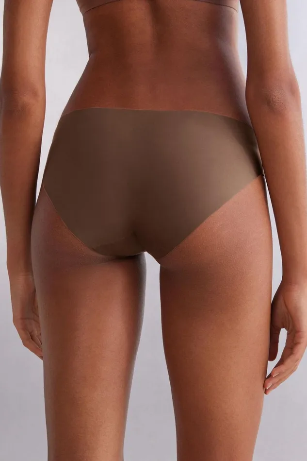 Intimissimi Bikini Panties Women Seamless Microfiber Panties Natural 502i 8211 Caramel