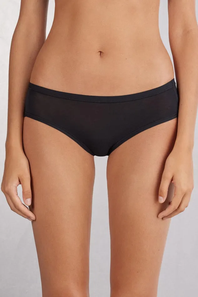 Intimissimi Bikini Panties Women Ultralight Cotton Panties Black 019 8211 Black