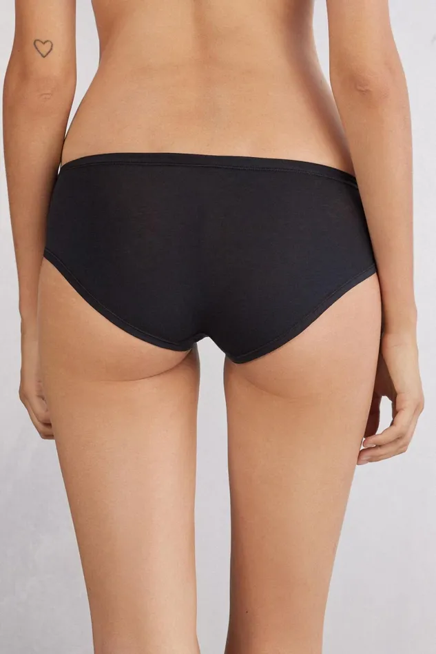 Intimissimi Bikini Panties Women Ultralight Cotton Panties Black 019 8211 Black