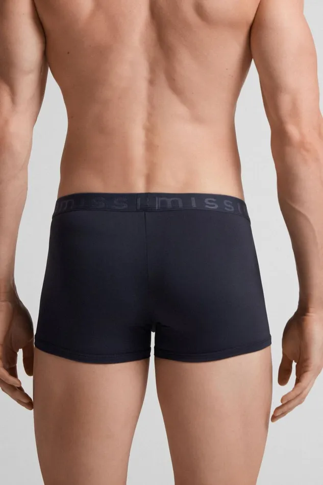 Intimissimi Boxers Men Microfiber Logo Boxer Shorts Blue 800 8211 Blu Notte