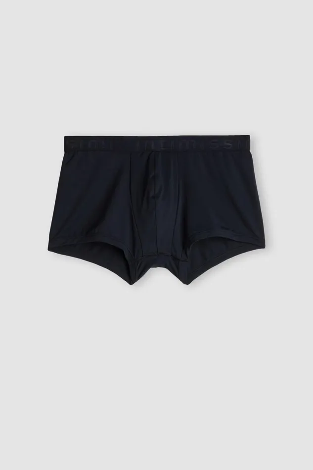 Intimissimi Boxers Men Microfiber Logo Boxer Shorts Blue 800 8211 Blu Notte