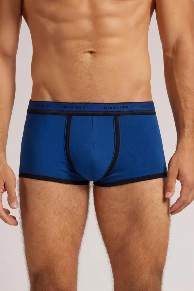 Intimissimi Boxers Men Superior Cotton Boxers With Logo Black 762j 8211 Dark Denimnero