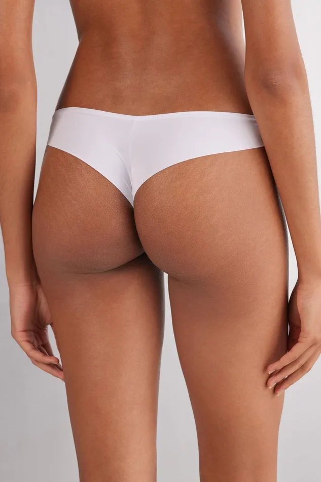 Intimissimi Brazilian Cut Women Brazilian Panties In Ultralight Microfiber White 001 8211 White