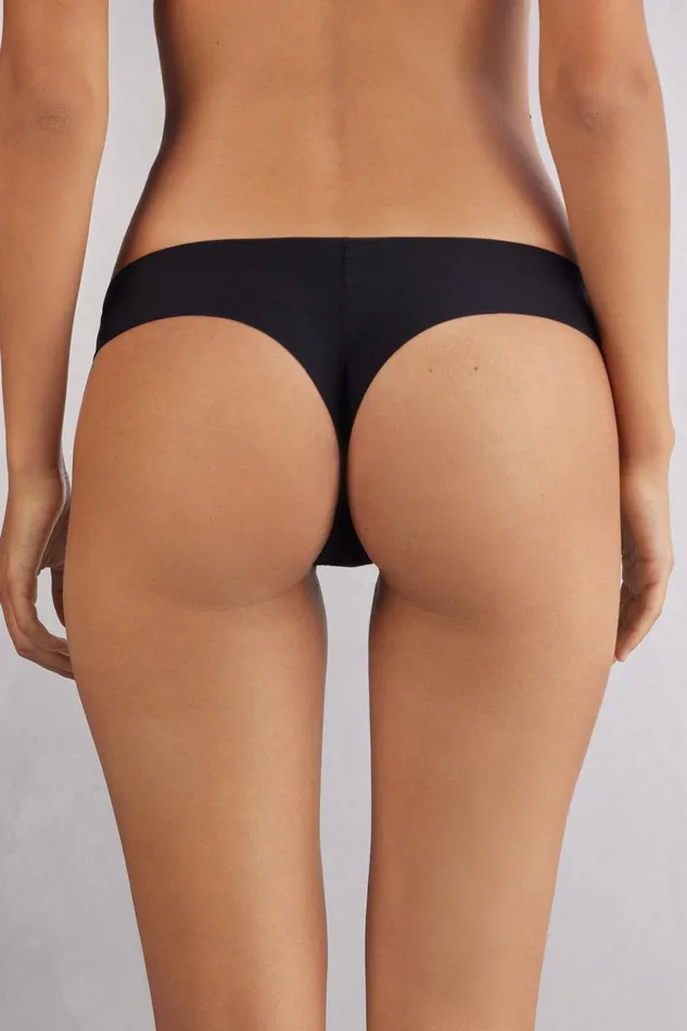 Intimissimi Brazilian Cut Women Seamless Superior Comfort Brazilian Black 019 8211 Black