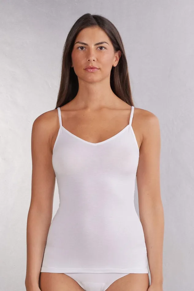 Intimissimi Camisoles Tank Tops Women Modal Top White 7478 8211 Milk White