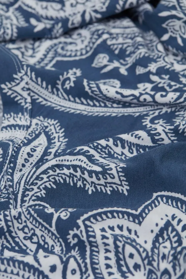 Intimissimi Long Pajamas Women Flower Paisley Bamboo Viscose Long Sleeve Top Blue 661j 8211 Stampa Flower Paisley