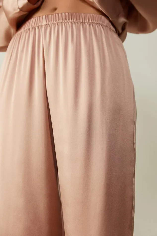 Intimissimi Long Pajamas Women Silk Satin Pajama Pants Natural 163i 8211 Satin Pink